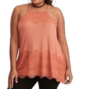 Torrid Super Soft Lace Trim Tank Size 1